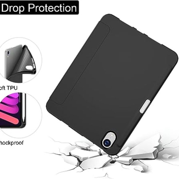 Space Gray iPad Mini 6 Case 2021 6th Generation with Pencil Holder - NEW - Picture 2 of 6